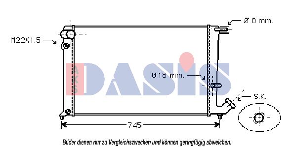 AKS DASIS Radiators, Motora dzesēšanas sistēma 160360N